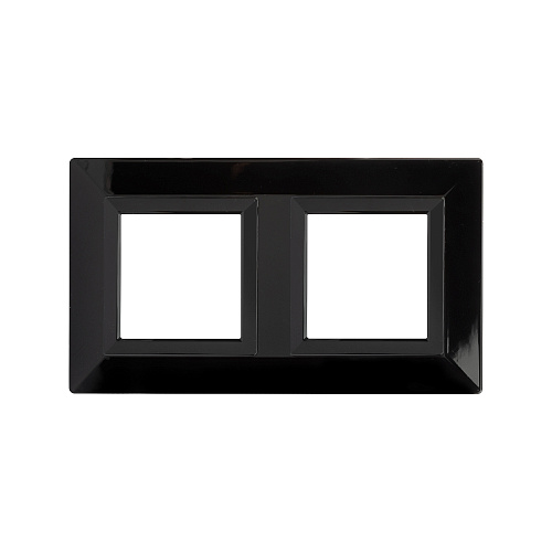 Рамка из металла 2 поста (4 мод.), Avanti, черная