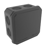 Коробка ответвительная с 8+2 кабельными вводами д.25/20 мм, IP55,100х100х50 мм,черный