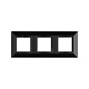 Рамка из металла 3 поста (6 мод.), Avanti, черная