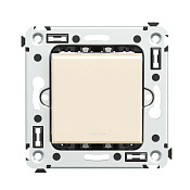 Выключатель одноклавишный в стену, Avanti, ванильная дымка