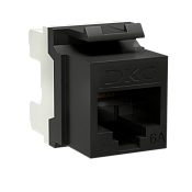 Модуль Кейстоун (Keystone) RJ45 CAT 6А неэкранированный (UTP), 180 градусов, черный