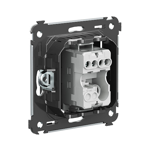 Кнопка одноклавишная в стену, Avanti, черный квадрат