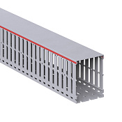 Короб перфорированный, серый RL12 80x100