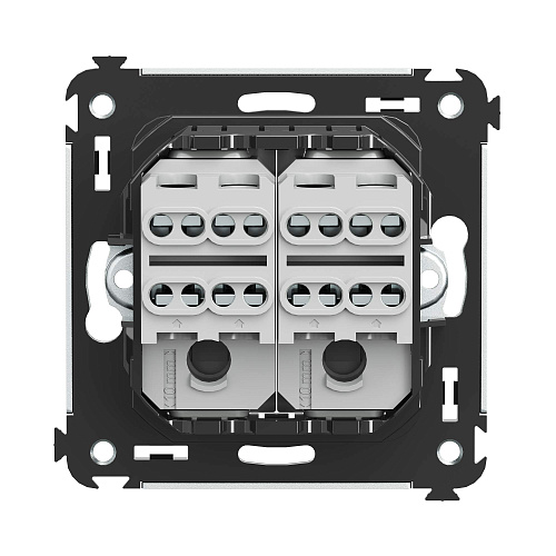 Инвертор двухклавишный в стену, Avanti, белое облако
