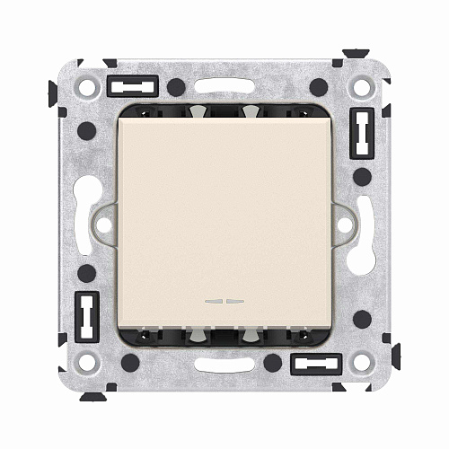 Переключатель одноклавишный в стену, Avanti, ванильная дымка