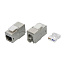 Модуль Кейстоун (Keystone) RJ45 CAT 6A экранированный (STP), 180 градусов, Toolless, серебристый