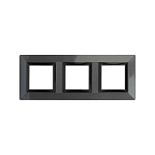 Рамка из металла 3 поста (6 мод.), Avanti, темно-серая