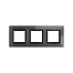 Рамка из металла 3 поста (6 мод.), Avanti, темно-серая
