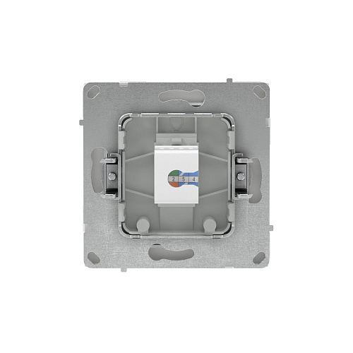Компьютерная розетка RJ-45 без шторки, кат.6А одинарная,KANT, белый песок
