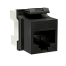 Модуль Кейстоун (Keystone) RJ45 CAT 5E неэкранированный (UTP), 180 градусов, черный