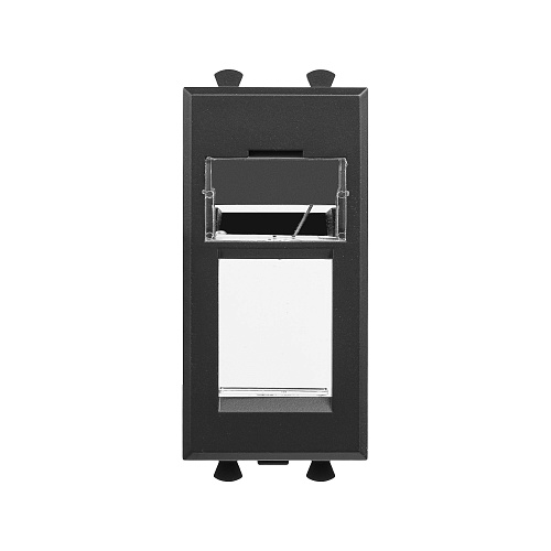 Адаптер для Кейстоун (Keystone), Avanti, черный матовый, 1 модуль