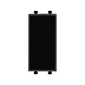 Заглушка модульная, Avanti, черный квадрат, 1 модуль