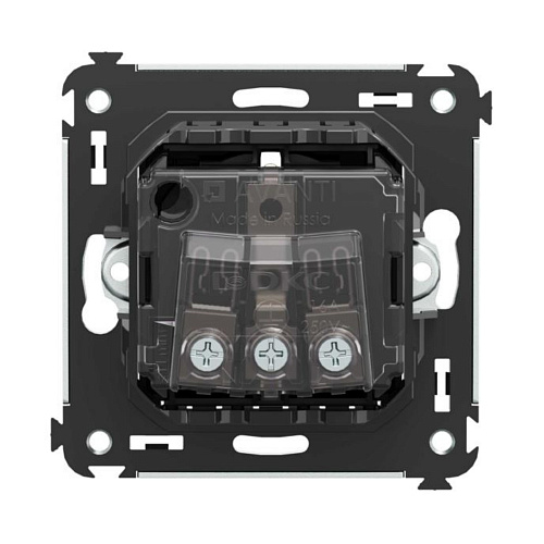 Розетка в стену, 2P+E, с з/ш, Avanti, черный матовый