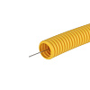 Труба ПВХ гибкая гофр. д.20мм, лёгкая с протяжкой, 100м, цвет желтый