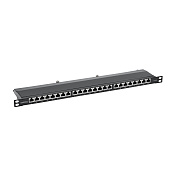 Патч-панель 19", 0.5 U,CAT6, 24 порта RJ45, экранированная