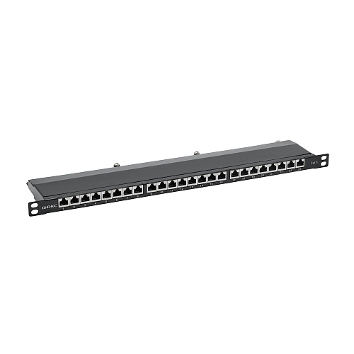 Патч-панель 19", 0.5 U,CAT6, 24 порта RJ45, экранированная