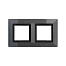 Рамка из металла 2 поста (4 мод.), Avanti, темно-серая