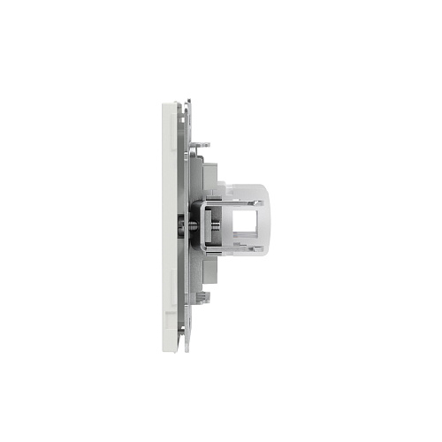 Компьютерная розетка RJ-45 без шторки, кат.6А двойная, KANT, белый песок