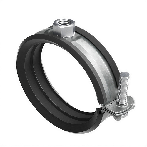 Хомут быстрой фиксации с изоляцией с гайкой М8 для труб d 1/2"