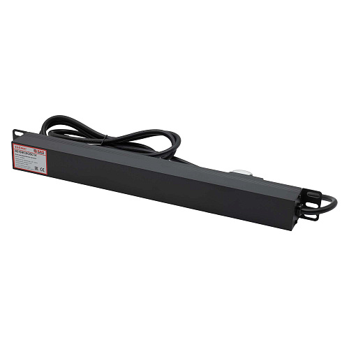 Блок распределения питания (PDU) 19" 10A с автоматом 1P, Вых:8 C13, Вх:C14
