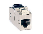 Модуль  Кейстоун (Keystone) RJ45 CAT6 проходной экранированный(STP) серебристый(форм-фактор МС)
