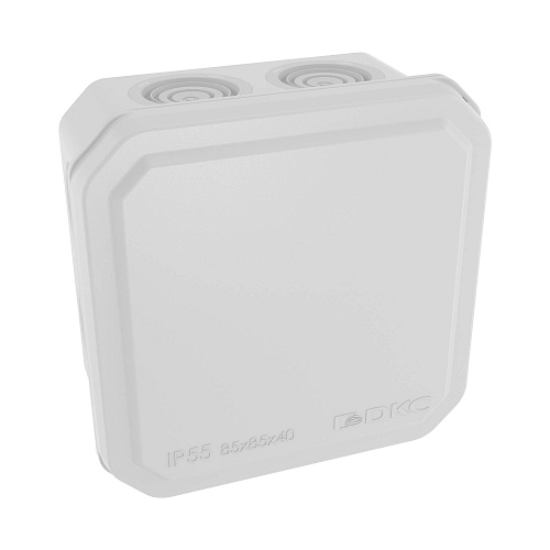 Коробка ответвительная с 8+2 кабельными вводами д.20/20мм,IP55,85х85х40мм