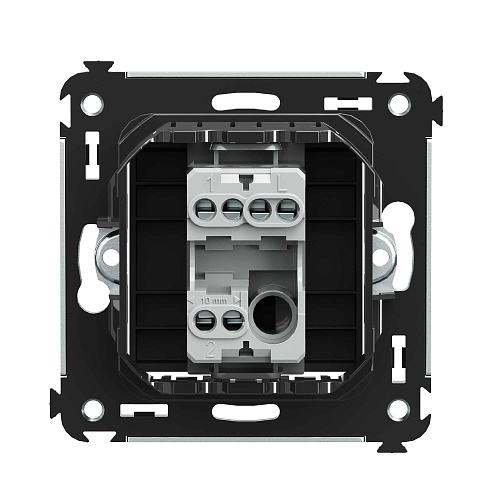 Переключатель одноклавишный в стену, Avanti, черный матовый