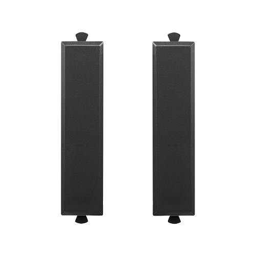 Комплект модульных заглушек, Avanti, черный матовый, 0,5 модуля 2 штуки