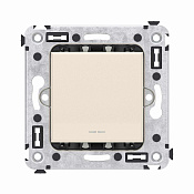 Кнопка одноклавишная в стену, Avanti, ванильная дымка