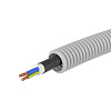 Электротруба ПВХ гибкая гофр. д.20мм, цвет серый, с кабелем ВВГнг(А)-LS3х1,5мм² РЭК 