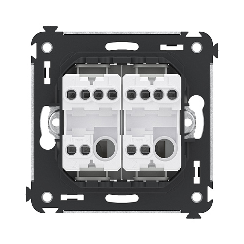 Переключатель двухклавишный в стену, Avanti, ванильная дымка