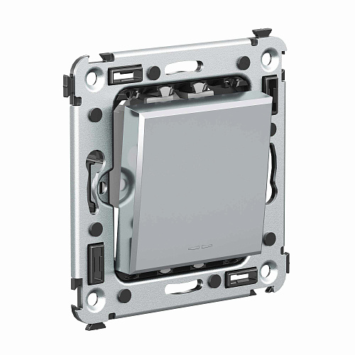 Инвертор одноклавишный в стену, Avanti, закаленная сталь