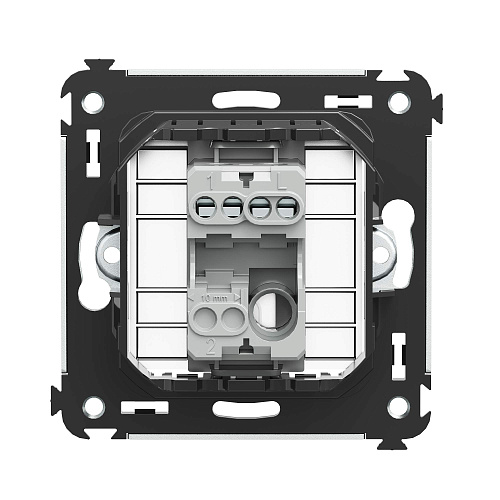 Выключатель одноклавишный в стену, Avanti, закаленная сталь