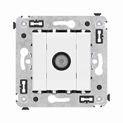 Розетка TV оконечная в стену, Avanti, белое облако