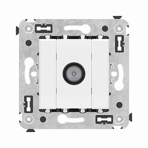 Розетка TV оконечная в стену, Avanti, белое облако