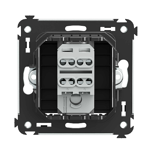 Инвертор одноклавишный в стену, Avanti, черный матовый