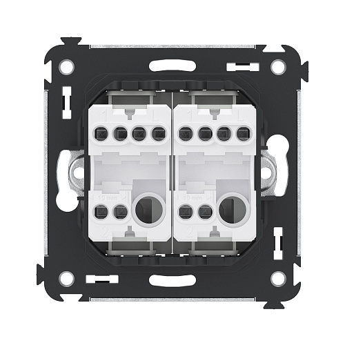 Переключатель двухклавишный в стену, Avanti, белое облако