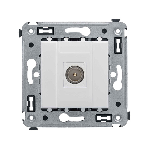 Розетка TV одиночная в стену, Avanti, белое облако