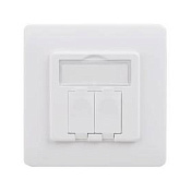 Настенный адаптер для модулей Keystone, 2 порта