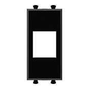 Адаптер без шторки для Кейстоун (Keystone), Avanti, черный квадрат, 1 модуль