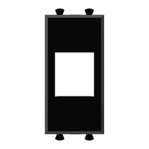 Адаптер без шторки для Кейстоун (Keystone), Avanti, черный квадрат, 1 модуль