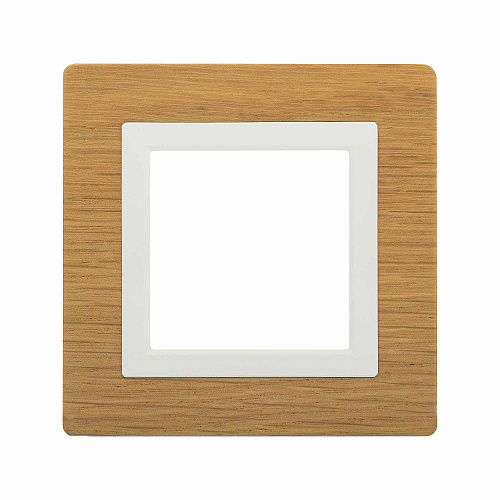 Рамка из натурального дерева 1 пост (2 мод.), Avanti, беленый дуб