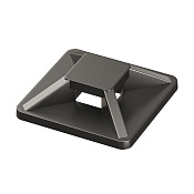 Монтажная база двойная самоклеящаяся 25x25 (спец.состав), черная дляхомутов шириной до 4,8мм