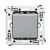 Инвертор одноклавишный в стену, Avanti, закаленная сталь