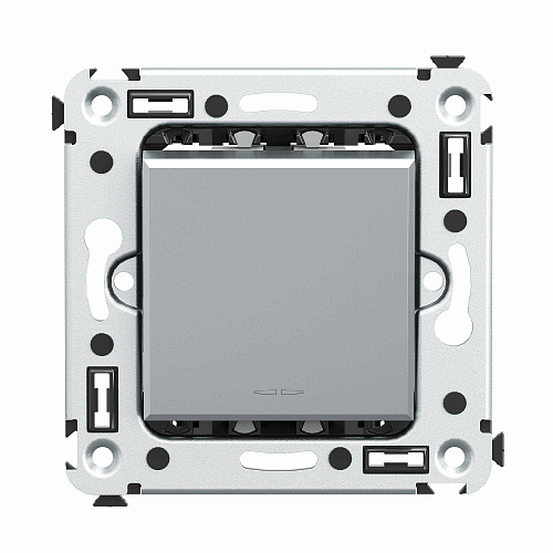 Инвертор одноклавишный в стену, Avanti, закаленная сталь