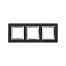 Рамка из алюминия 3 поста (6 мод.), Avanti, черная