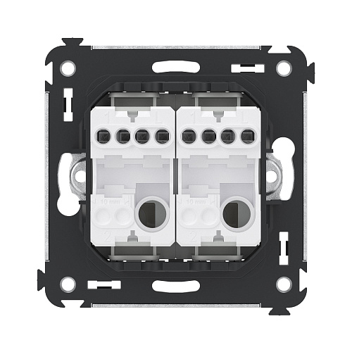 Кнопка двухклавишная в стену, Avanti, ванильная дымка