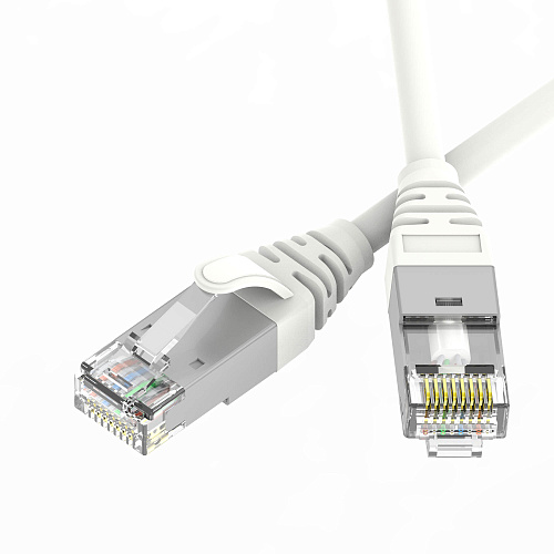 Патч-корд экранированный Ultra SLIM CAT6A S/FTP 4х2, 30 AWG, LSZH, белый, 0,2м
