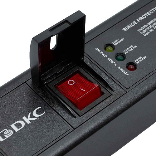 Блок распределения питания (PDU) 0U, 16A с выключателем, защитой и индикацией, Вых:10 Sсhuko, Вх: Schuko