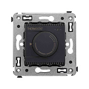 Термостат для теплых полов в стену, Avanti, черный матовый